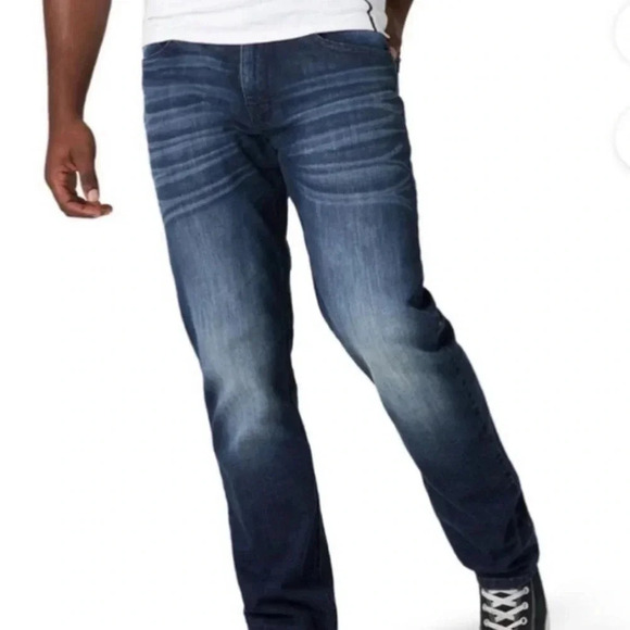 Rock & Republic,Jeans,Men 34x32 straight,faded,blue NWT,biker,moto comfy - Picture 3 of 13